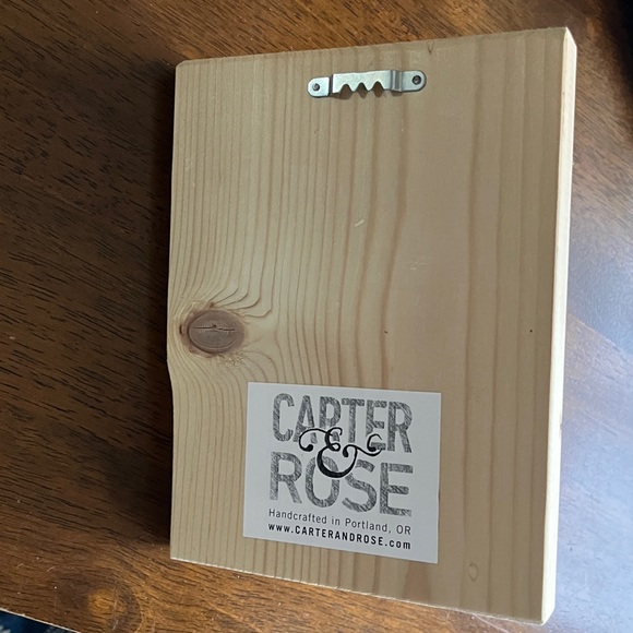 Mini Ceramic Wall Planter in Mint Green and White, mounted on wood plaque - Picture 7 of 10